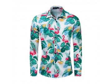 Camisa Floral Masculina - Verde 