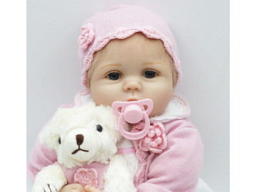 Boneca Bebezinho Reborn Realista Cabelo Curto - 55 cm