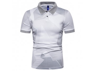 Camisa Polo Estampada Future - Cinza 