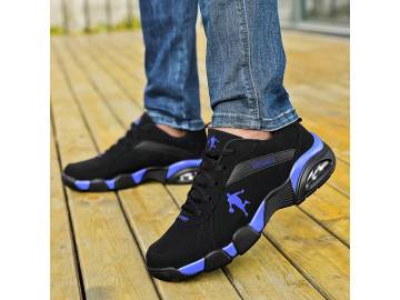 Tênis Masculino Sport Casual - Preto/Azul